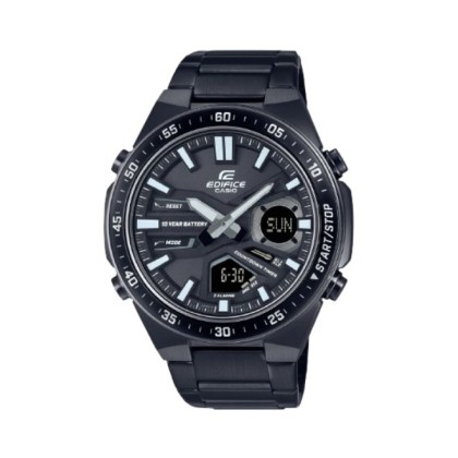 Casio Edifice EFV-C110DC-1ADF Stainless Steel Strap with Black Dial Analog-Digital Men Watch 